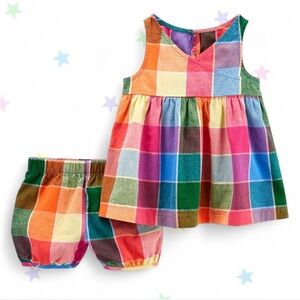 vintage carters multicolor plaid set